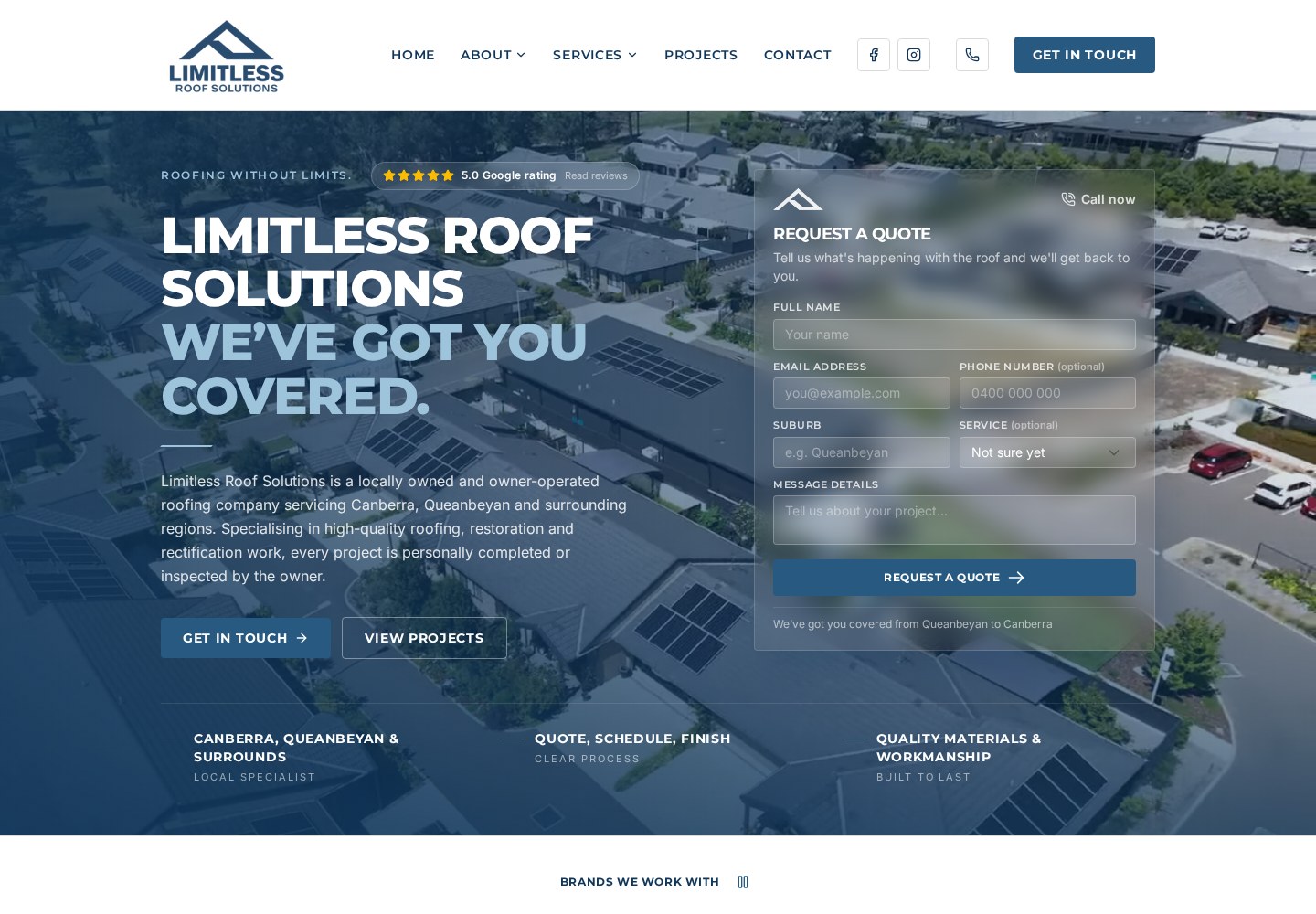 Limitless Roof Solutions digital project